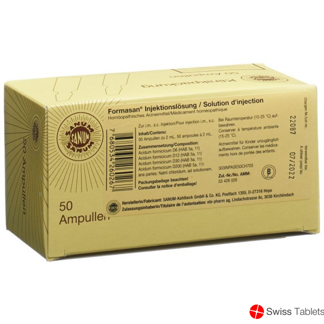 Formasan Injektionslösung 50 Ampullen 2ml buy online