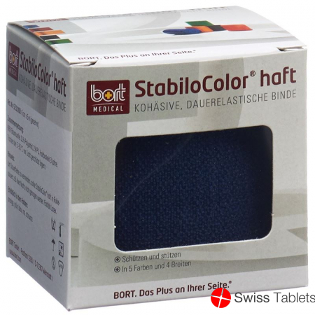 Bort Stabilo Color bandage 6cmx5m cohesive blue buy online Bort Stabilo Color bandage 6cmx5m cohesive blue buy online