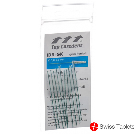 Top Caredent IDB-GK Interdentalbürsten Grün konisch 10 Stück buy online