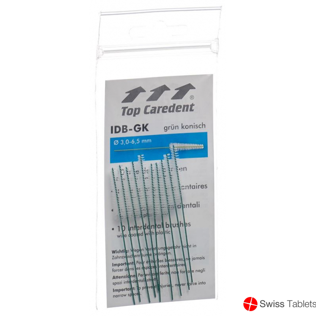 Top Caredent IDB-GK Interdentalbürsten Grün konisch 10 Stück buy online