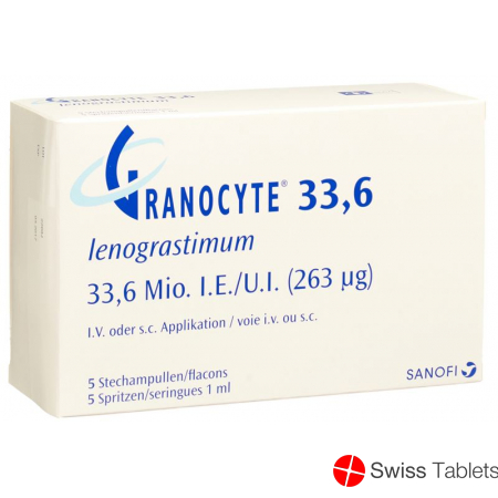 Granocyte Trockensubstanz 33.6 Mio E C Solv 5 Stück buy online