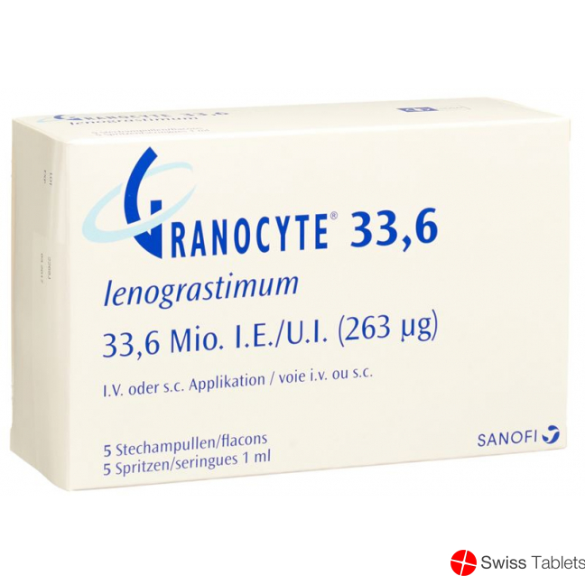 Granocyte Trockensubstanz 33.6 Mio E C Solv 5 Stück buy online