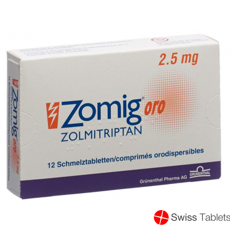 Zomig Oro 2.5mg 12 Lingualtabletten buy online