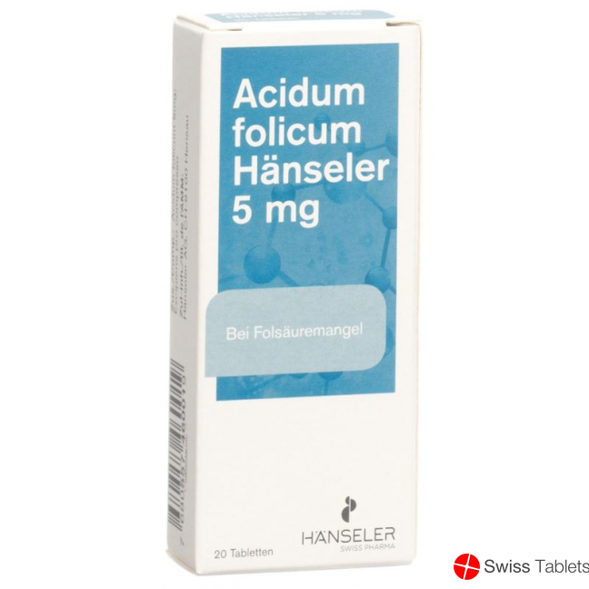 Acidum Folicum Haenseler Tabletten 5mg 20 Stück buy online