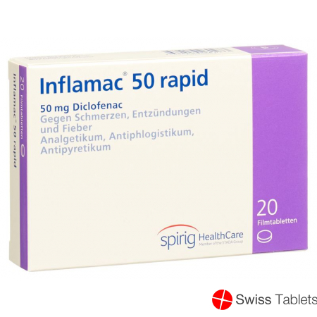 Inflamac 50 Rapid Filmtabletten 50mg 20 Stück buy online