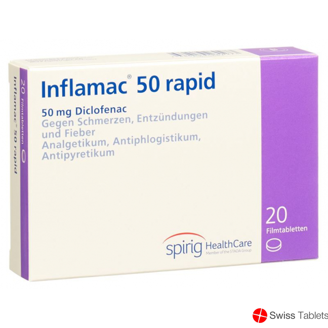 Inflamac 50 Rapid Filmtabletten 50mg 20 Stück buy online