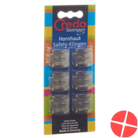 Credo Hornhaut Safety Klingen Blister 6 Stück