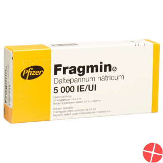 Fragmin Injektionslösung 5000 E/0.2ml 2 Fertigspritzen 0.2ml