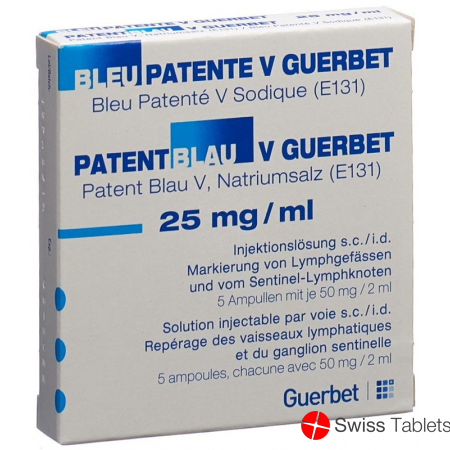Patentblau V Guerbet Injektionslösung 5 Ampullen 2ml buy online
