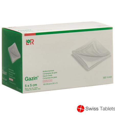 Gazin Mullkompresse 5x5cm 8-fach Steril 50x 2 Stück buy online
