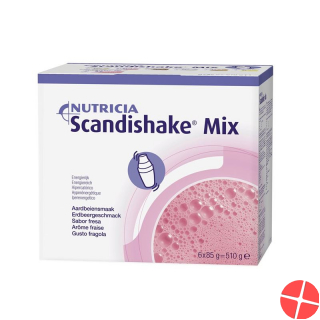 Scandishake Mix Pulver Erdbeere 6x 85g