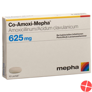 Co Amoxi Mepha Lactabs 625mg 10 Stück