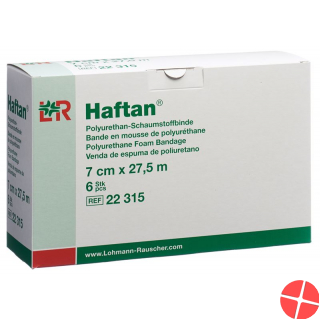 Haftan Polyurethan-Schaumstoffbinden 27.5mx7cm Rolle 6 Stück