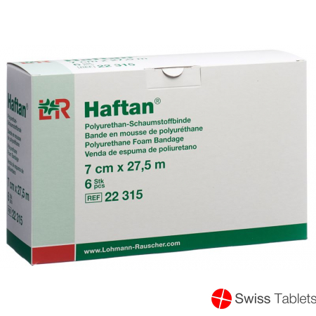 Haftan Polyurethan-Schaumstoffbinden 27.5mx7cm Rolle 6 Stück buy online
