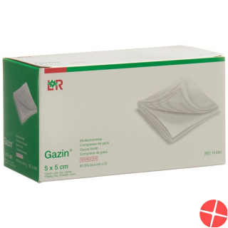 Gazin Mullkompresse 5x5cm 12-fach Steril 40x 2 Stück