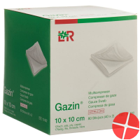 Gazin Mullkompresse 10x10cm 12-fach Steril 40x 2 Stück