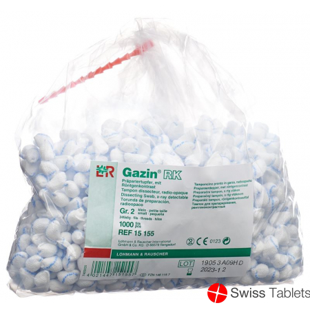 Gazin Präpariertupfer M Rk Grösse 2 Beutel 1000 Stück buy online