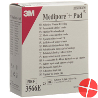 3M Medipore + Pad 10x10cm / Wundkissen 5x5.5cm 25 Stück