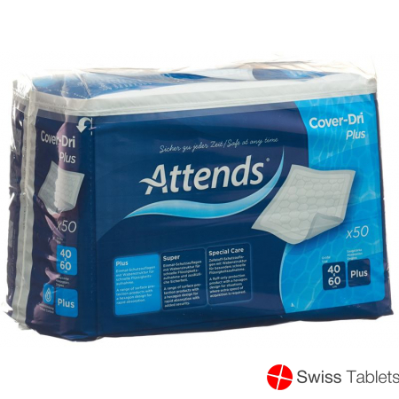 Attends Cover Dri Unterl Plus 40x60cm Beutel 50 Stück buy online