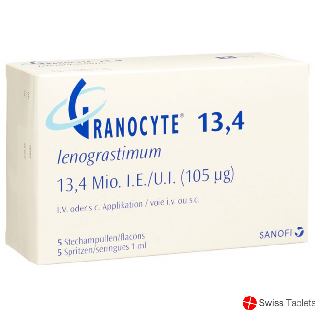 Granocyte 13.4 Mio Ie C Solv ohne Latex 5 Stück buy online