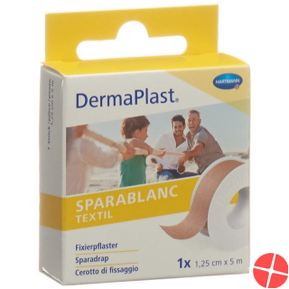 Dermaplast Sparablanc textile 1.25cmx5m skin color