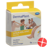 Dermaplast Sparablanc textile 2.5cmx5m skin color