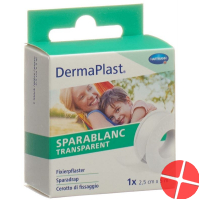 Dermaplast Sparablanc Transparent 2.5cmx5m White