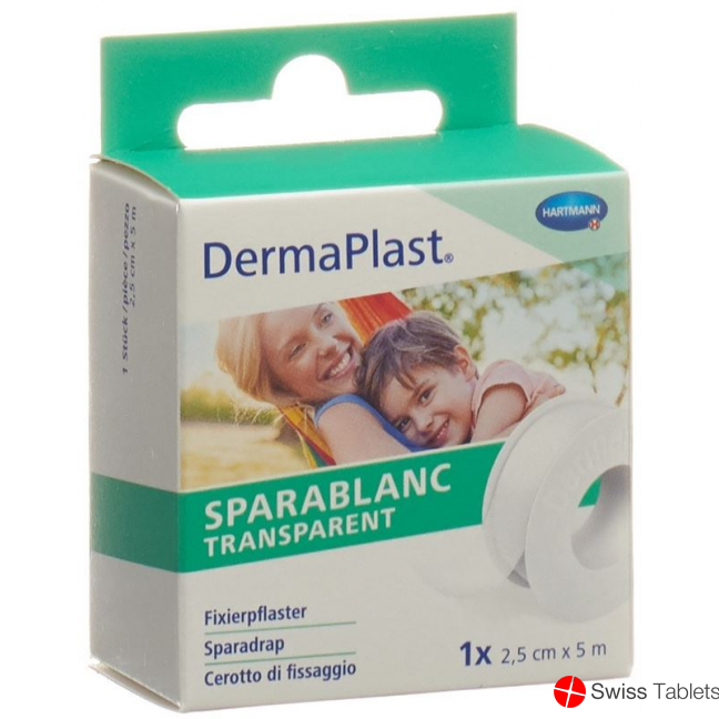 Dermaplast Sparablanc Transparent 2.5cmx5m White buy online