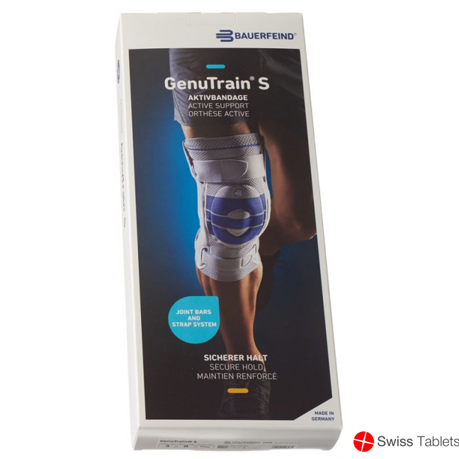 Bauerfeind GenuTrain S Aktivbandage Knie Grösse Links 3 Titan buy online