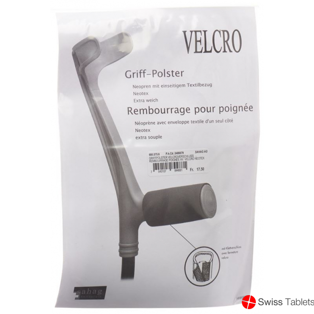 Sahag grip pads Neotex Velcro black 1 pair buy online