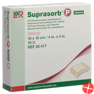 Suprasorb P 10 x 10 cm 10 adhesive foam dressings