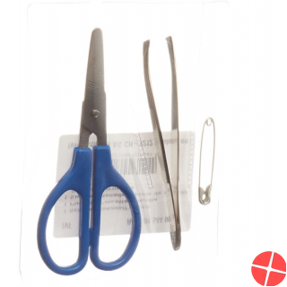 IVF Set mit Sicherheitsnadel, Schere, Pinzette