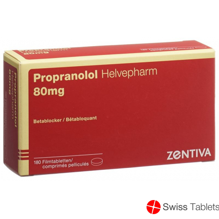 Propranolol Zentiva Filmtabletten 80mg Dose 180 Stück buy online