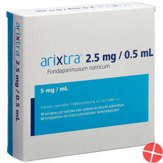 Arixtra Injektionslösung 2.5mg/0.5ml 10 Fertigspritzen 0.5ml