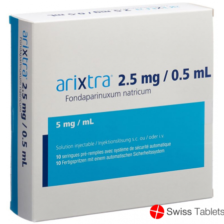 Arixtra Injektionslösung 2.5mg/0.5ml 10 Fertigspritzen 0.5ml buy online