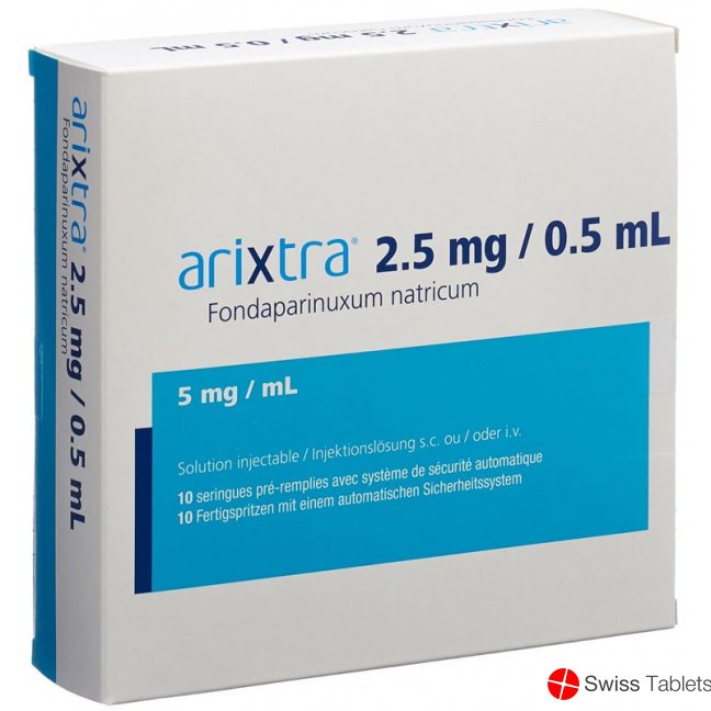 Arixtra Injektionslösung 2.5mg/0.5ml 10 Fertigspritzen 0.5ml buy online