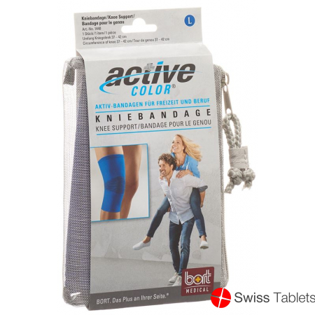 Bort Aktive Color Kniebandage Grösse L +37cm Blau buy online
