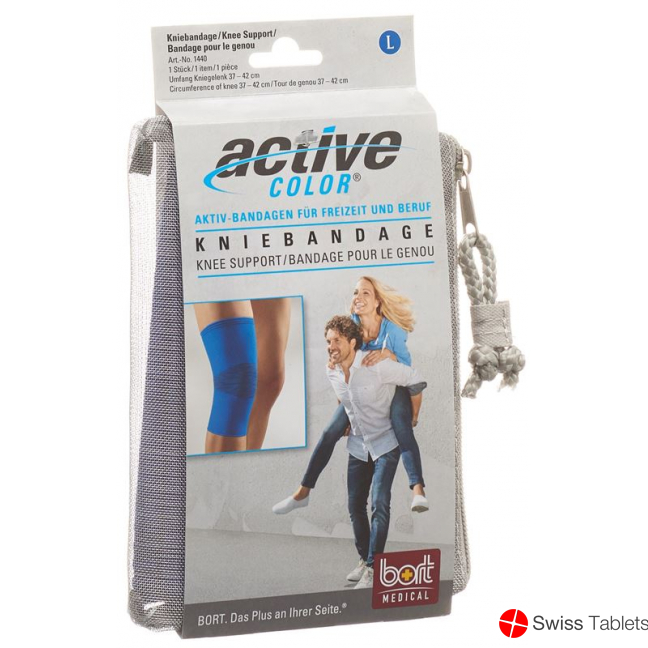 Bort Aktive Color Kniebandage Grösse L +37cm Blau buy online