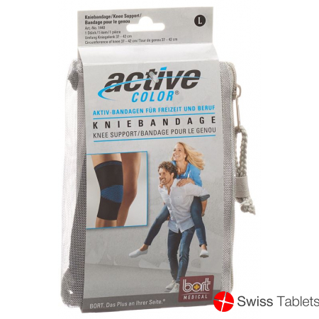 Bort Aktive Color Kniebandage Grösse L +37cm Schwarz buy online