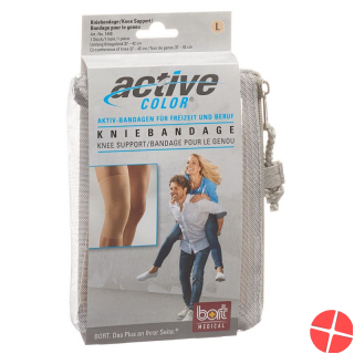 Bort Aktive Color Kniebandage Grösse L +37cm Hautfarbe