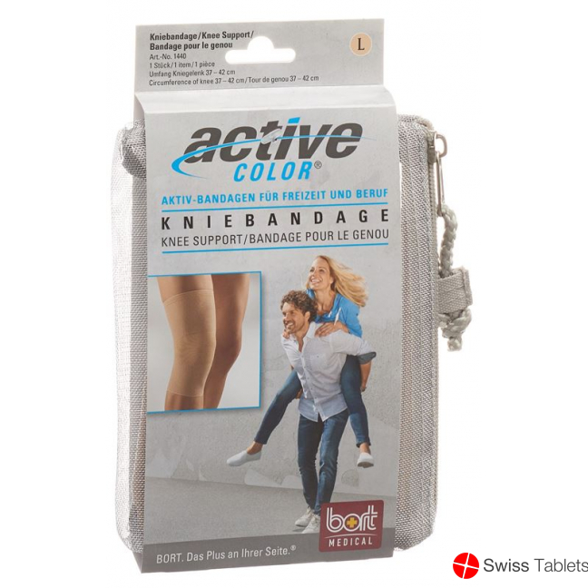 Bort Aktive Color Kniebandage Grösse L +37cm Hautfarbe buy online