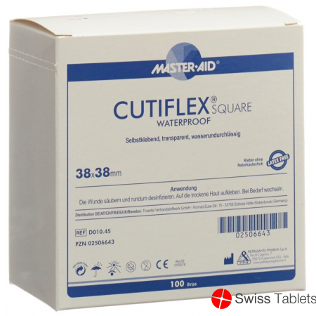 Cutiflex Square Folienpflaster 38x38mm 100 Stück buy online
