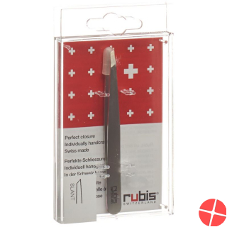 Rubis Classic Pinzette Schräg Stahl 6613