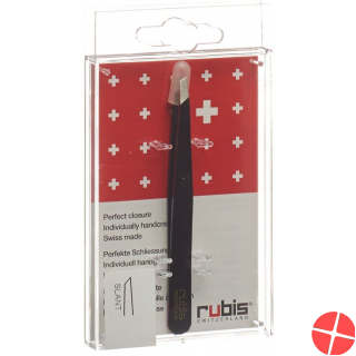 Rubis Bz Classic Pinzette Schräg Schwarz 6613