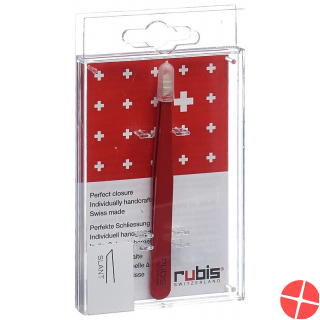 Rubis Bz Classic Pinzette Schräg Rot 6613