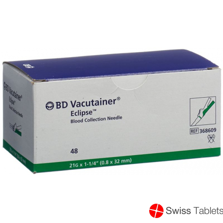 Vacutainer Eclipse Kanüle 21g 0.8x32mm Grün 48 Stück buy online