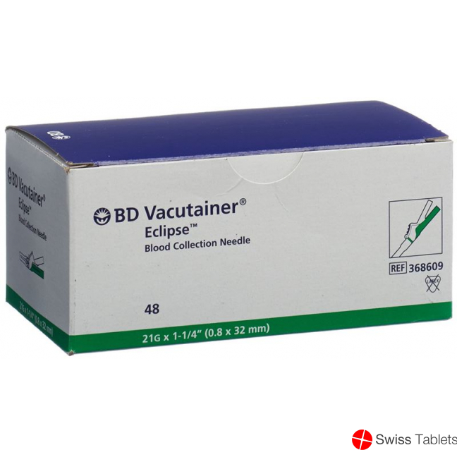 Vacutainer Eclipse Kanüle 21g 0.8x32mm Grün 48 Stück buy online