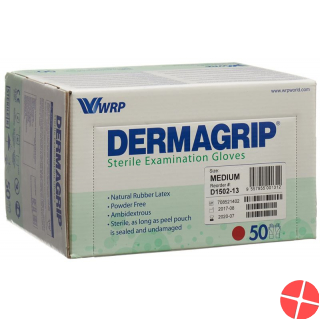 Dermagrip Examination Gloves Latex M Sterile 50 pairs