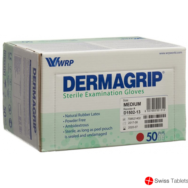 Dermagrip Examination Gloves Latex M Sterile 50 pairs buy online