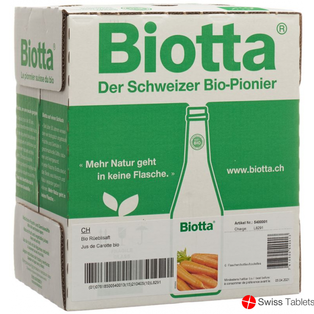 Biotta Bio Rüebli Flasche 5dl buy online